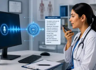 AI Medical Transcription with Human Proofreading 3 AI Converts Dictation into Text