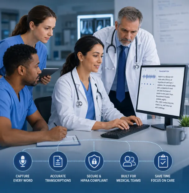 AI Medical Transcription with Human Proofreading 6 Medical Team