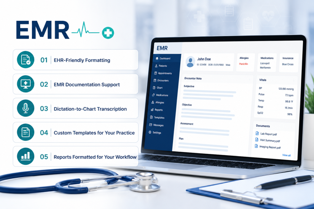 Fast, Accurate, and Reliable EHR/EMR Medical Transcription Services 10 image 2